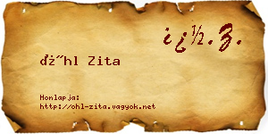 Öhl Zita névjegykártya